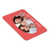 信仰の愛の家族の写真かわいいカスタマイズ赤 マグネット (右側)