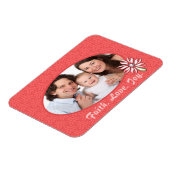 信仰の愛の家族の写真かわいいカスタマイズ赤 マグネット (左側)