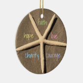 信仰の愛を希望する勇気チャリティヒトデ セラミックオーナメント (右)