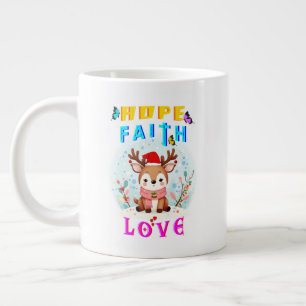 信仰の愛を願う ジャンボコーヒーマグカップ