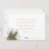 信仰の愛家族の宗教的な1つの写真クリスマス シーズンカード (裏面)