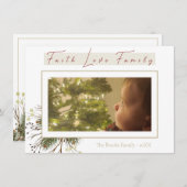 信仰の愛家族の宗教的な1つの写真クリスマス シーズンカード (正面/裏面)