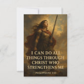 信仰の戦士と強さのフラットカード (裏面)