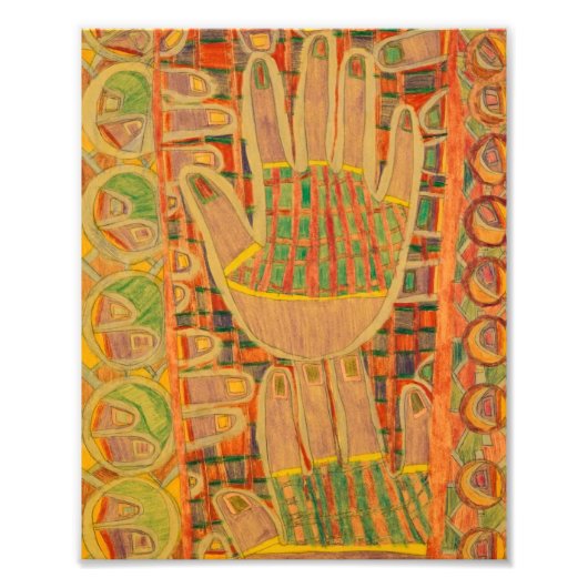 信仰の手プリント フォトプリント            (正面)