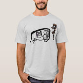 信仰の拳の黒手描き Tシャツ (正面)