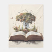 信仰の木の命 フリースブランケット (正面)