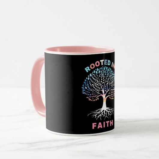 信仰の木の複合マグカップに根ざす マグカップ (正面左)