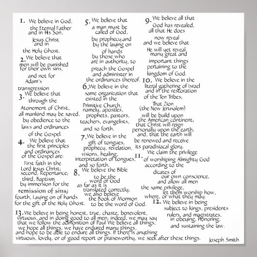 信仰の条 ポスター (正面)