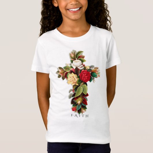 信仰の植物十字 Tシャツ (正面)