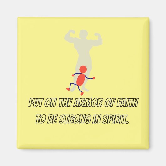 信仰の武具を着て精神が強い マグネット (正面)