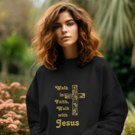 信仰の歩み、イエスと歩むTシャツ スウェットシャツ