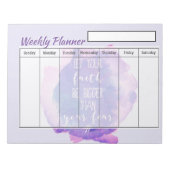 信仰の毎週のプランナーシート ノートパッド (正面)