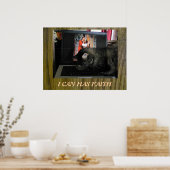 信仰の猫祈を持てる ポスター (キッチン)