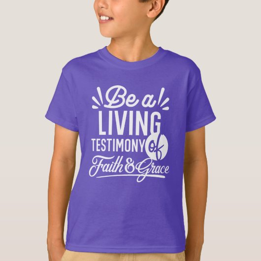 信仰の生き証人 霊的生活 信仰と恵みの引用 Tシャツ (正面)