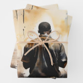 信仰の瞬間：黒人の祈りの言葉 ラッピングペーパーシート (インサイチュ)