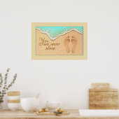 信仰の砂地の足跡のセット ポスター (キッチン)