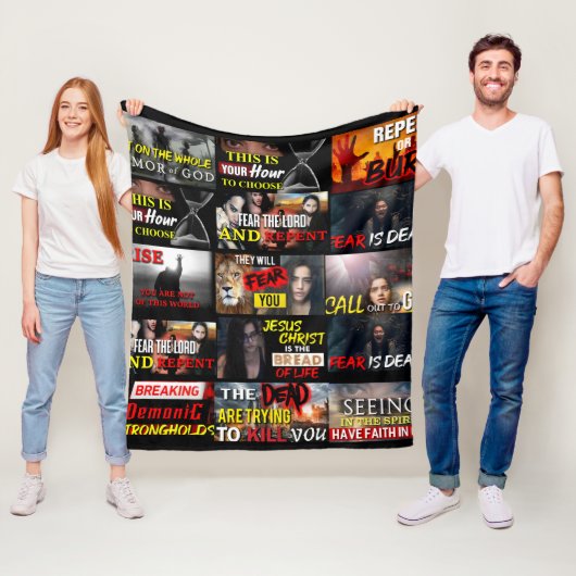 信仰の神の糸:タペストリーのコラージュフリース フリースブランケット (インサイチュ)