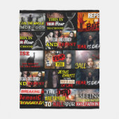 信仰の神の糸:タペストリーのコラージュフリース フリースブランケット (正面)