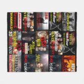 信仰の神の糸:タペストリーのコラージュフリース フリースブランケット (正面(横))