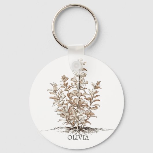 信仰の種を植えるクリスチャン庭師 キーホルダー (正面)