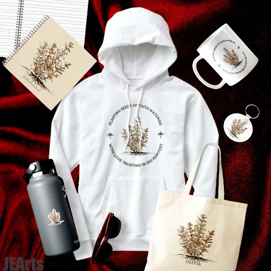 信仰の種を植えるクリスチャン庭師 パーカ