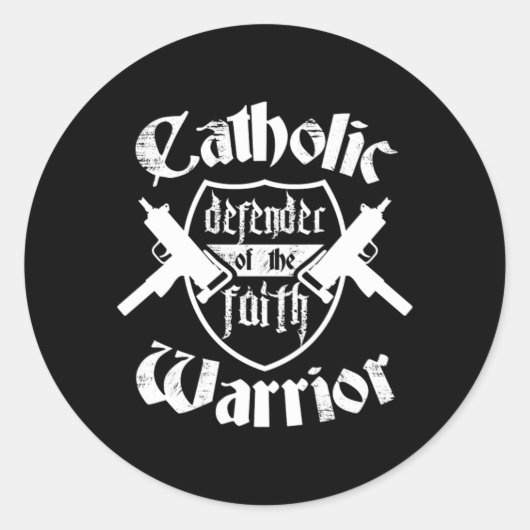 信仰の義のカトリックの戦士の擁護者 ラウンドシール (正面)