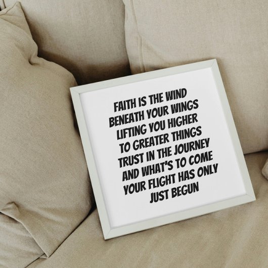 信仰の翼ミニ感動的詩 ポスター