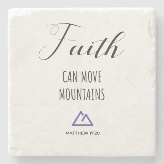 信仰の聖句の石のコースター ストーンコースター (正面)