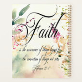 信仰の聖句ヘブル11:1水の色 プランナー手帳 (裏面)