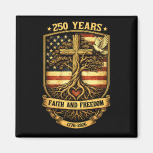 信仰の自由 250周年 7月4日 アメリカ独立250周年 マグネット