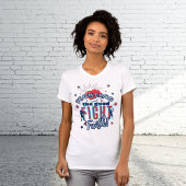 信仰の良い戦いに挑む女性のインスピレーション Tシャツ