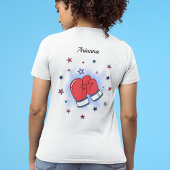 信仰の良い戦いに挑む女性のインスピレーション Tシャツ