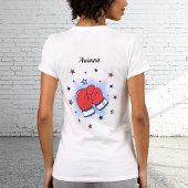 信仰の良い戦いに挑む女性のインスピレーション Tシャツ