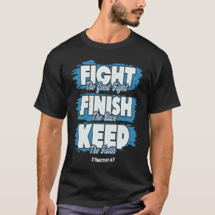 信仰の良い戦いを戦うバイブル聖句クリスティア Tシャツ