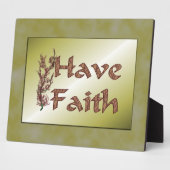 信仰の花の木を持感動的つ フォトプラーク (側面)