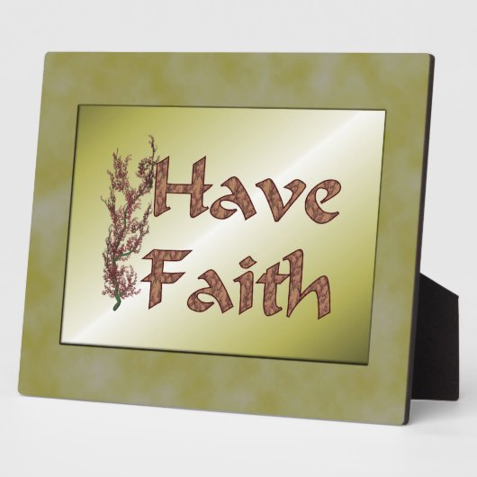 信仰の花の木を持感動的つ フォトプラーク (側面)