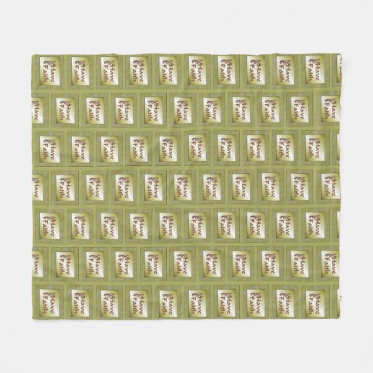 信仰の花の木を持感動的つ フリースブランケット (正面(横))