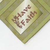 信仰の花の木を持感動的つ フリースブランケット (角)