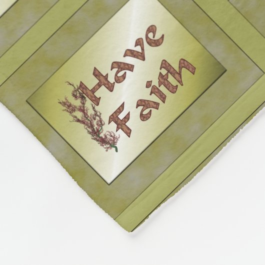 信仰の花の木を持感動的つ フリースブランケット (角)