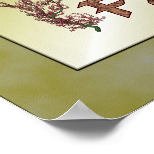 信仰の花の木を持感動的つ ポスター (角)