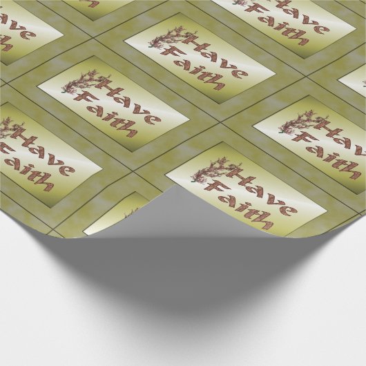 信仰の花の木を持感動的つ ラッピングペーパー (角)