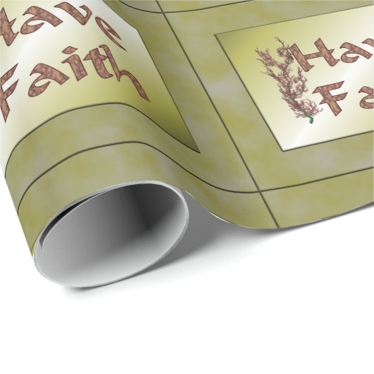 信仰の花の木を持感動的つ ラッピングペーパー (ロールコーナー)