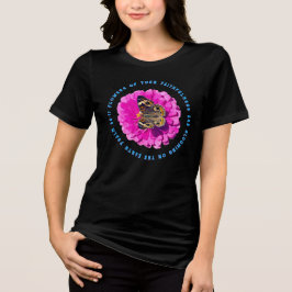 信仰の花の蝶々 キリスト教 トライブレンドTシャツ