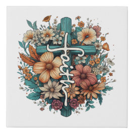 信仰の花は宗教クリスチャンを越える フェイクキャンバスプリント