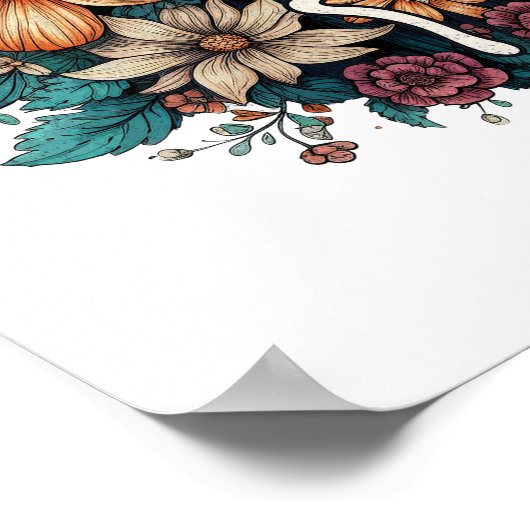 信仰の花は宗教クリスチャンを越える ポスター (角)