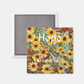 信仰の花エレミヤ29:11野生の花磁石 マグネット (正面/裏面)