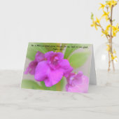 信仰の花ピンク考えるの花のカード カード (黄色い花)