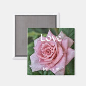 信仰の花ヨハネ3:16バラ磁石 マグネット (正面/裏面)