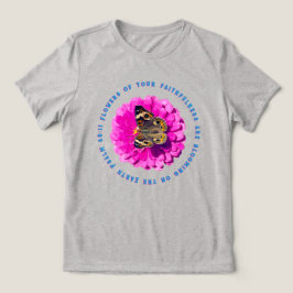 信仰の花蝶と花 トライブレンドTシャツ