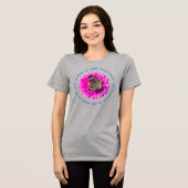 信仰の花蝶と花 トライブレンドTシャツ (正面全面)